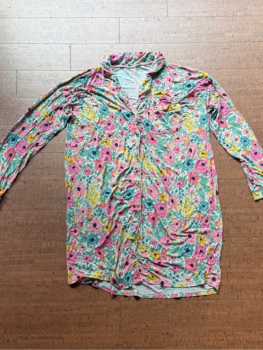 Little Sleepies Secret Garden Women’s Bamboo Sleep Shirt Large